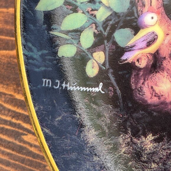 Vintage Hummel Apple Tree Boy and Girl Plate Little Companions Danbury Mint 1980 - Picture 7 of 11